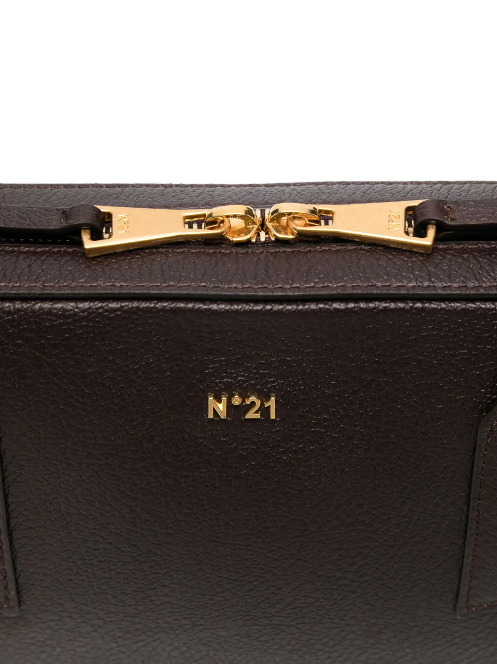 N°21 Rectangular Midi Shoulder Bag With Double Handles In Brown
