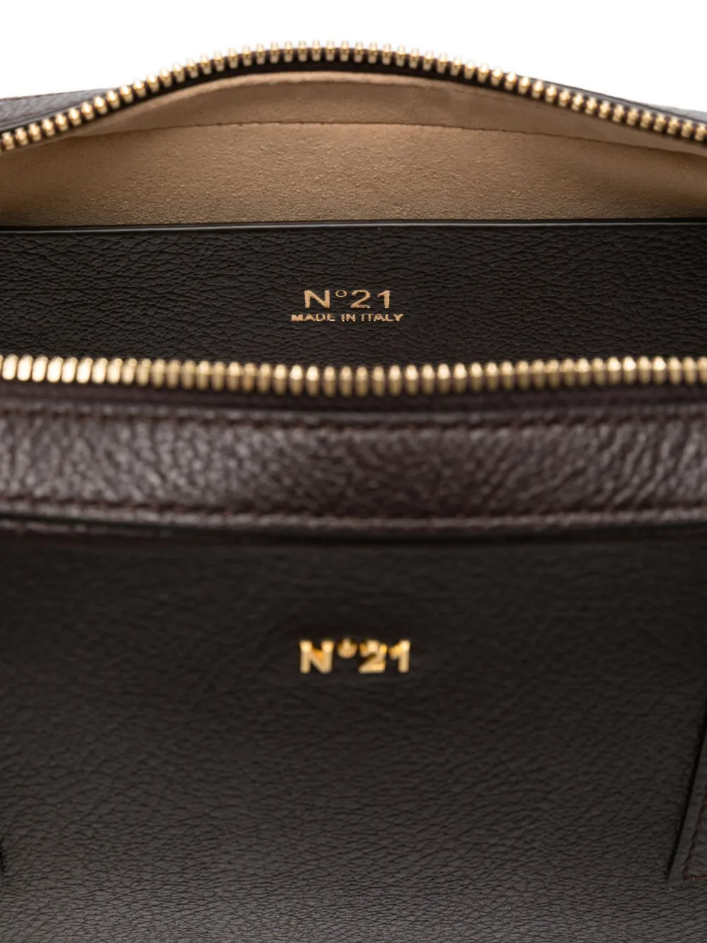N°21 Rectangular Midi Shoulder Bag With Double Handles In Brown