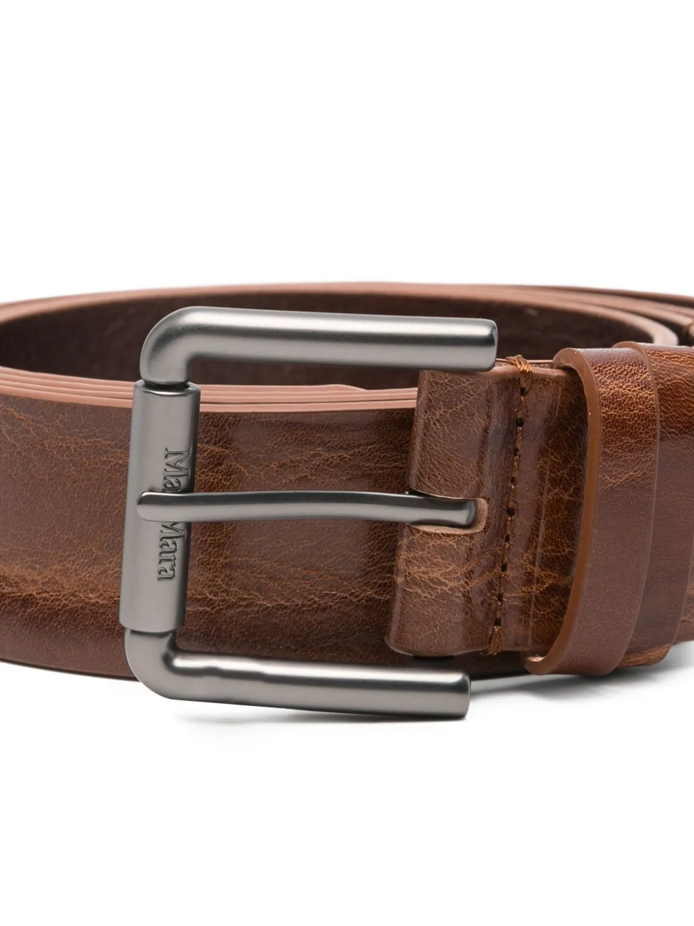 Max Mara Leren riem Bruin