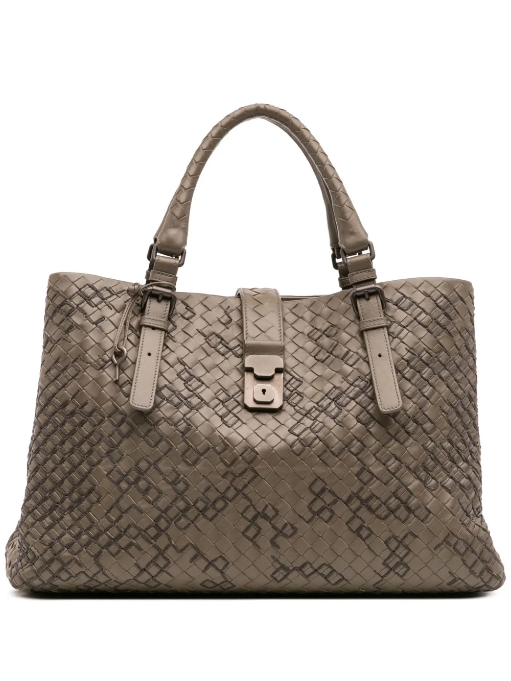Bottega Veneta Pre-Owned 2012-2025 ミディアム ナッパ イントレチャート ステッチ ローマ トートバッグ Bottega Veneta Pre-Owned 2012-2025 ミディアム ナッパ イントレチャート ステッチ ローマ トートバッグ