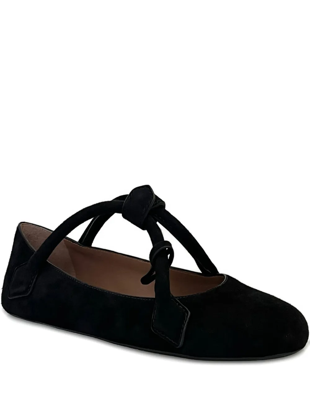 Alaïa cross-straps ballet flats | Brown | Image 1