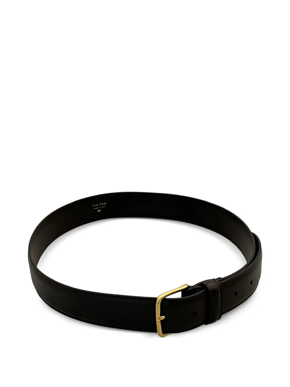 The Row Leather Belt In Black