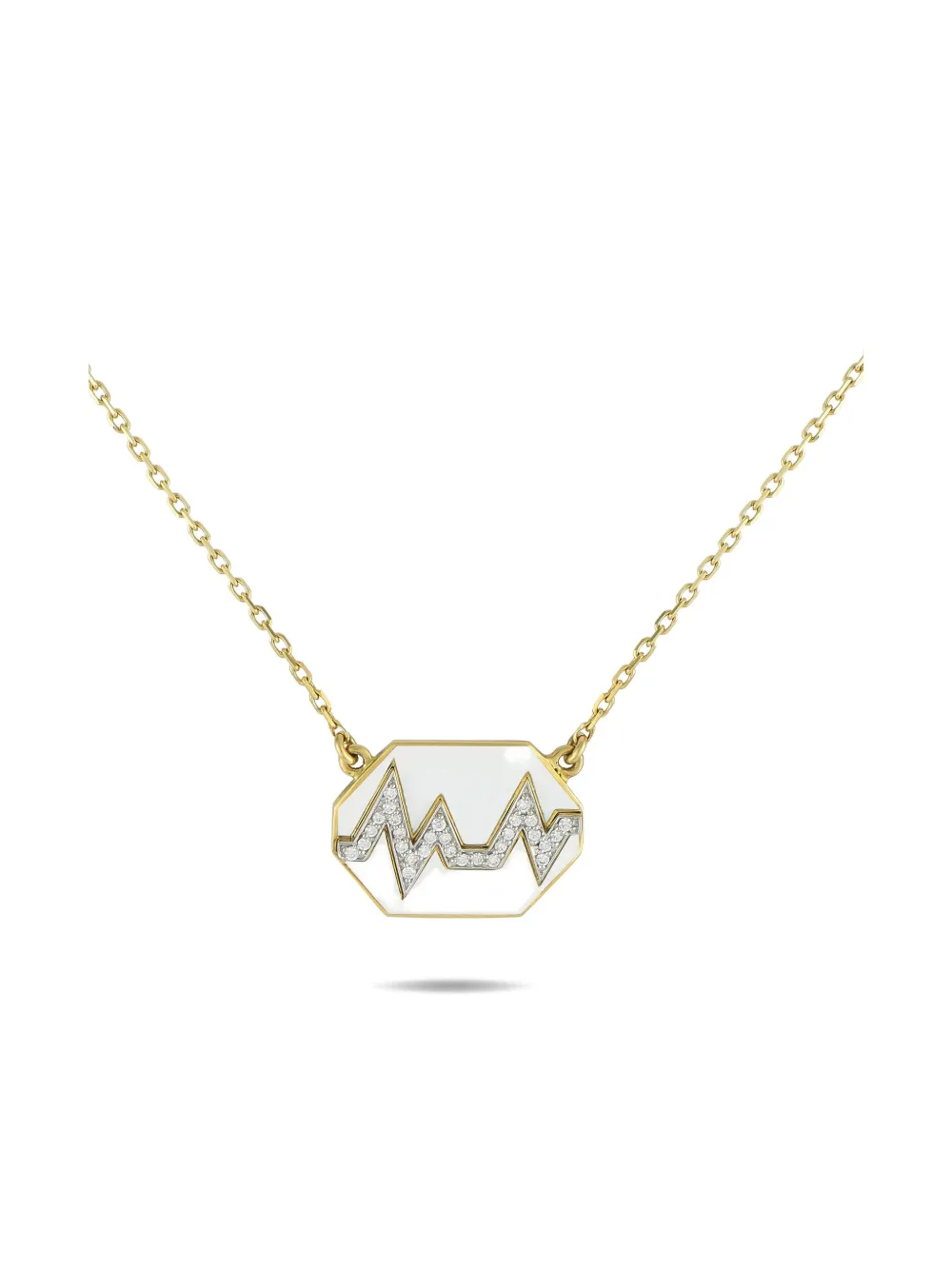 Pre-owned David Webb 18k Yellow Gold Skip Diamond Necklace