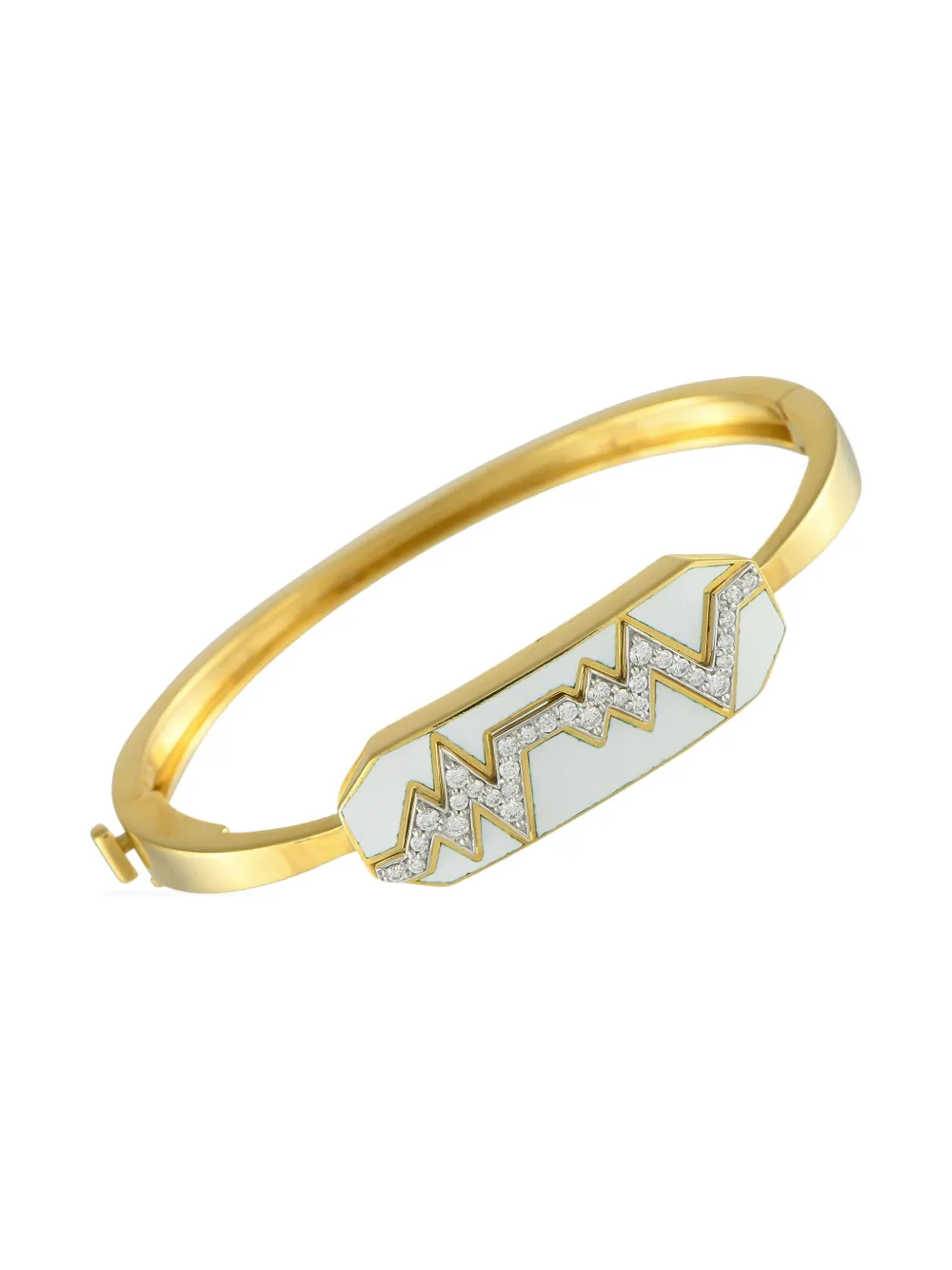 Pre-owned David Webb 18k Yellow Gold Skip Diamond Bracelet