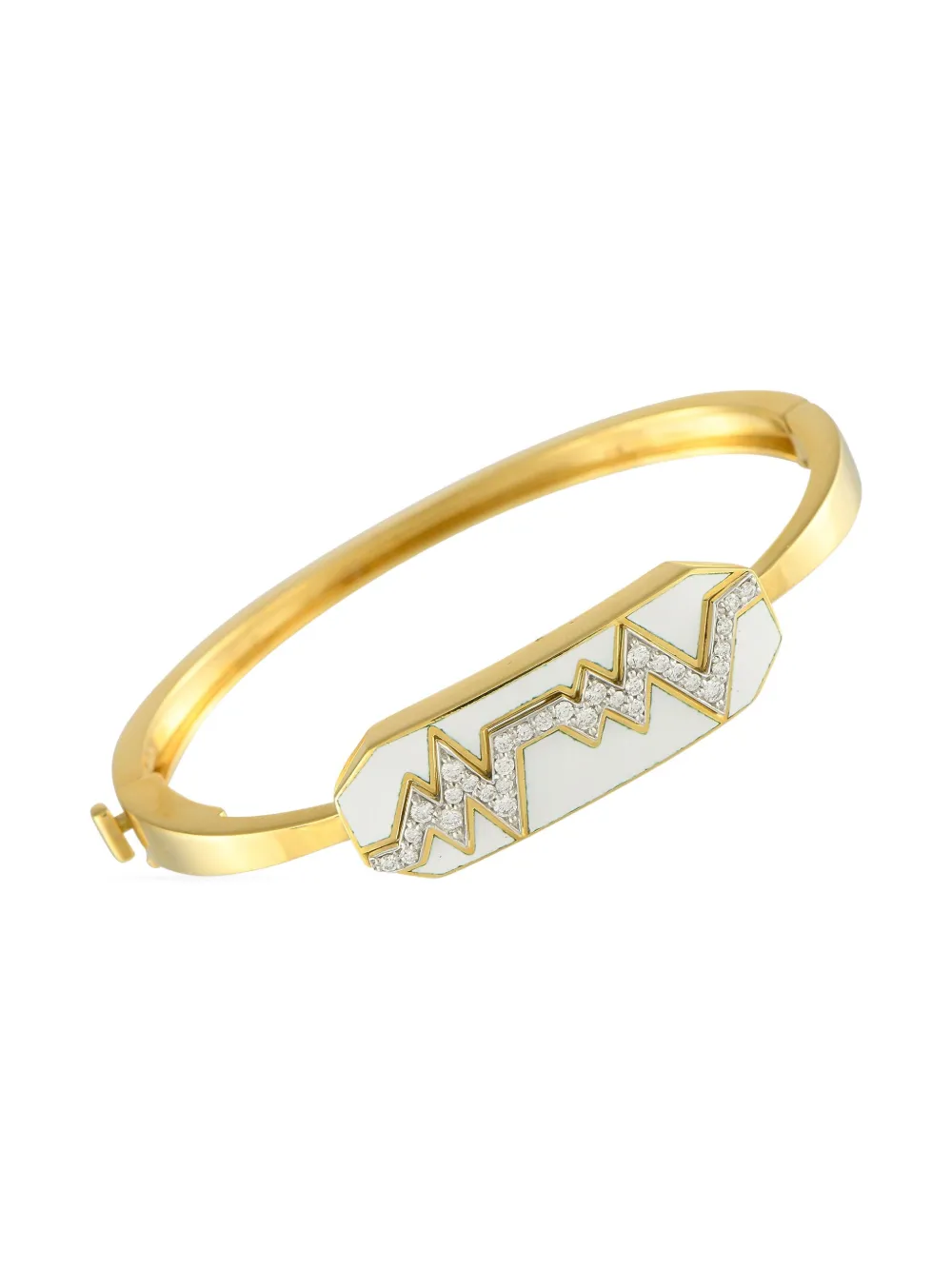 Pre-owned David Webb 18k Yellow Gold Skip Diamond Bracelet