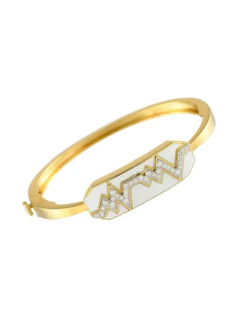 David Webb 18K yellow gold Skip diamond bracelet