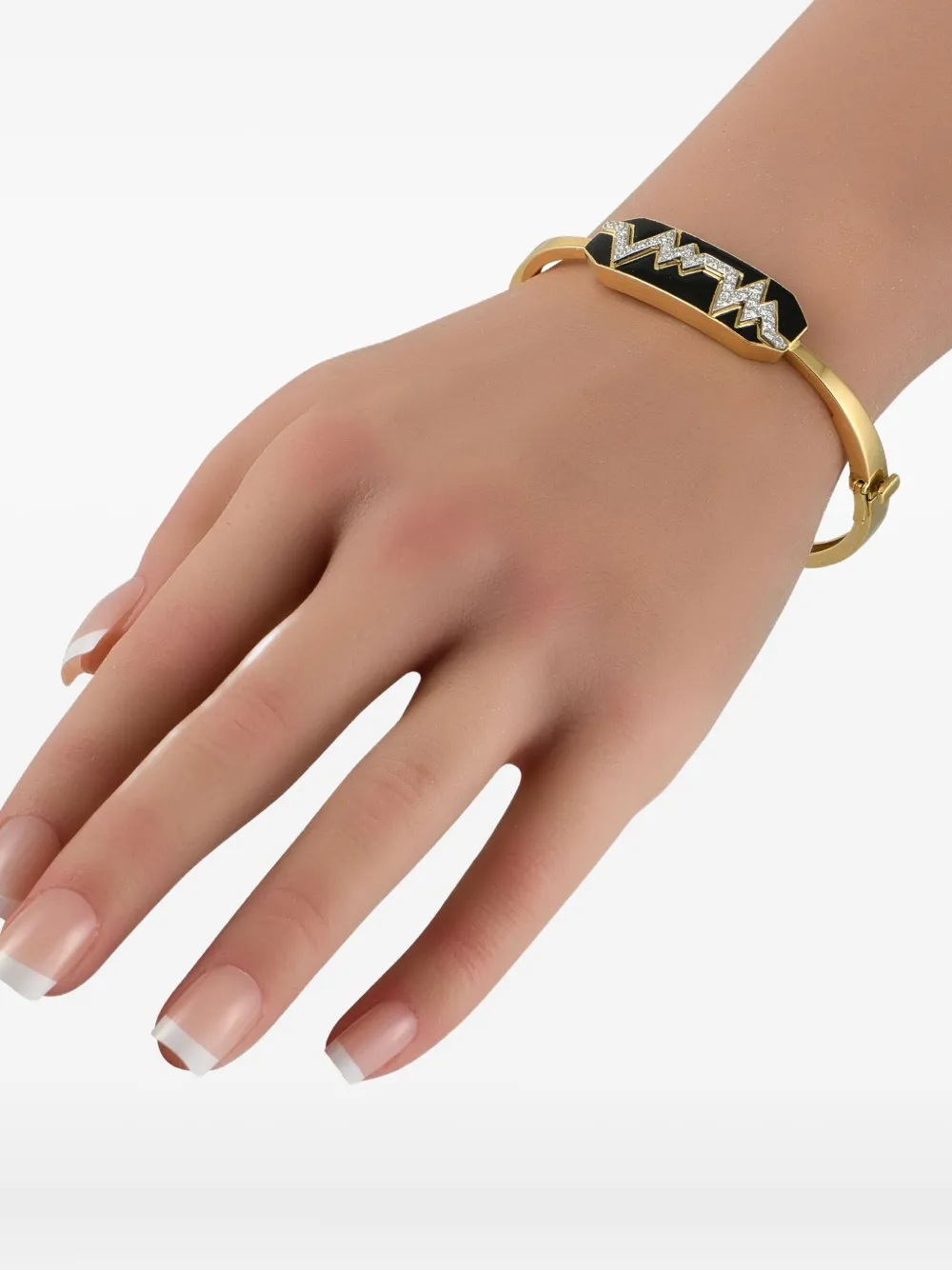 Pre-owned David Webb 18k Yellow Gold Skip Diamond Bracelet
