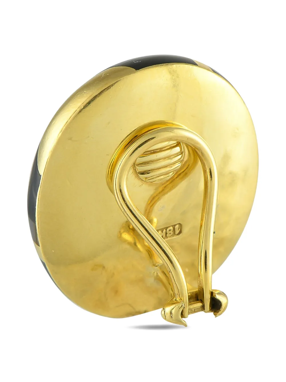 Tiffany & Co. 18K yellow gold onyx and mother-of-pearl earrings | Image 2