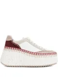 Chloé Nama platform-sole contrast-stitch sneakers - White
