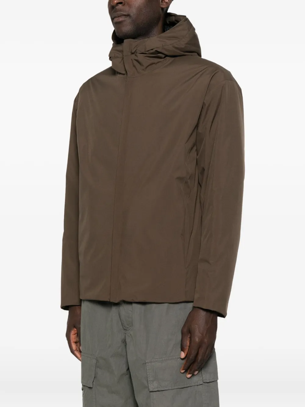 Herno Hooded Parka In Brown