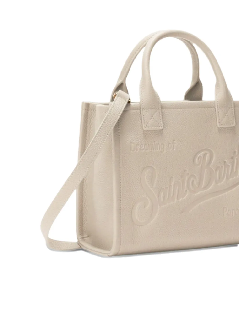 MC2 Saint Barth Vanity midi-shopper met logo-reliëf Beige