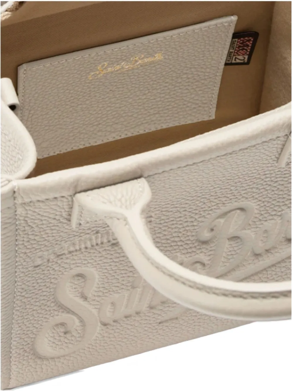 MC2 Saint Barth Vanity midi-shopper met logo-reliëf Beige