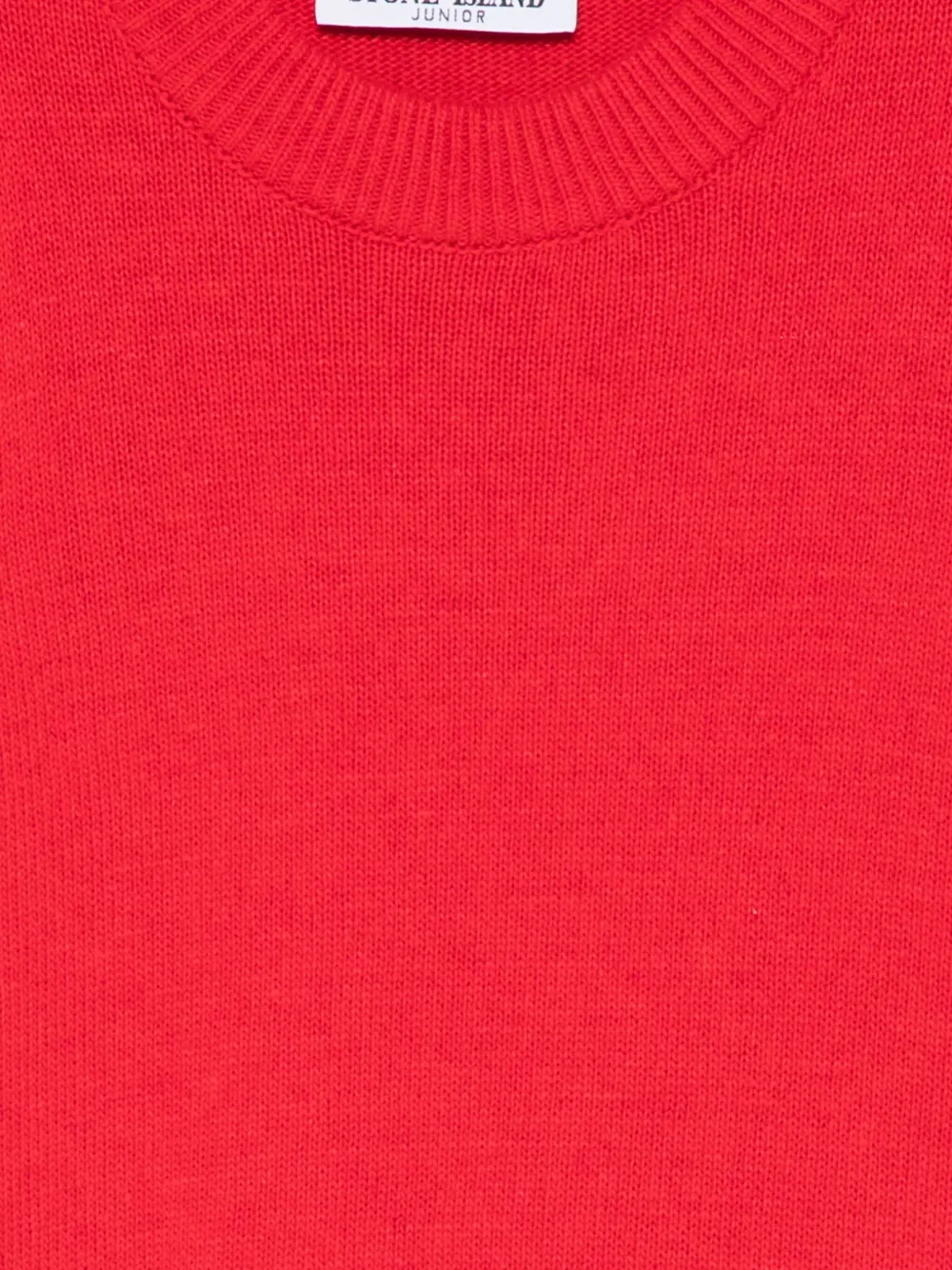 Stone Island Junior Sweater met logopatch en ronde hals Rood