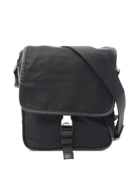 Prada Pre-Owned bolsa crossbody Trimmed Tessuto en Saffiano con hebilla 2010-2025