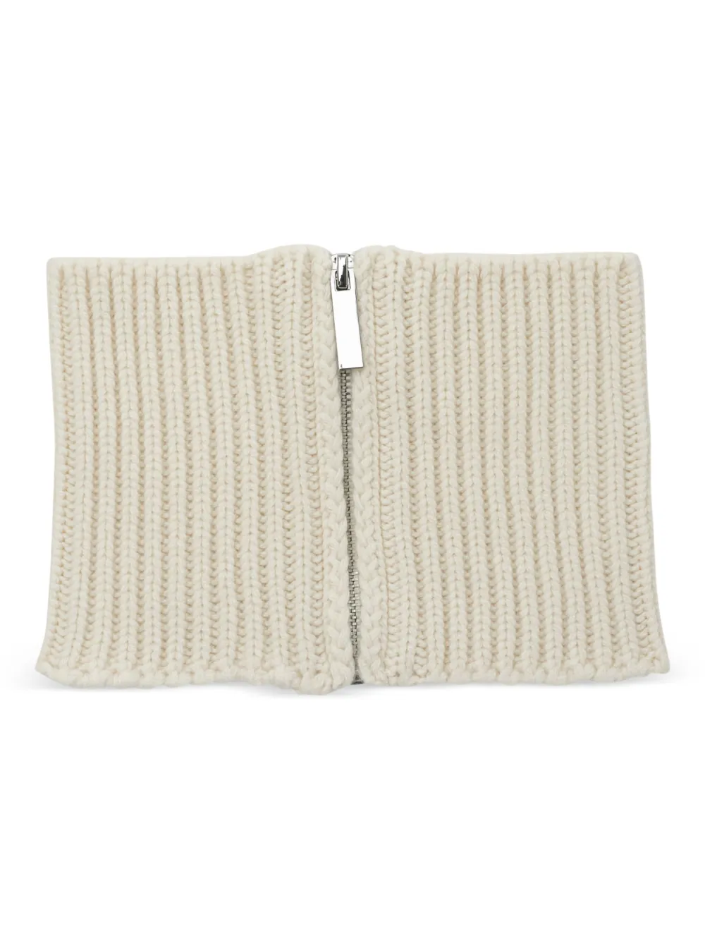 Sa Su Phi Ribbed Zip-fastening Scarf In Green