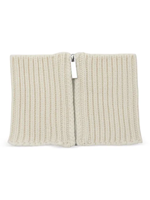 SA SU PHI ribbed zip-fastening scarf