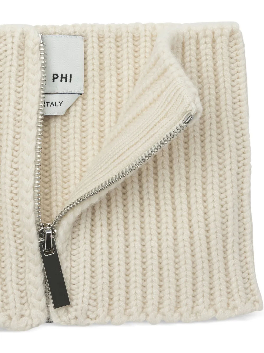 Sa Su Phi Ribbed Zip-fastening Scarf In Green