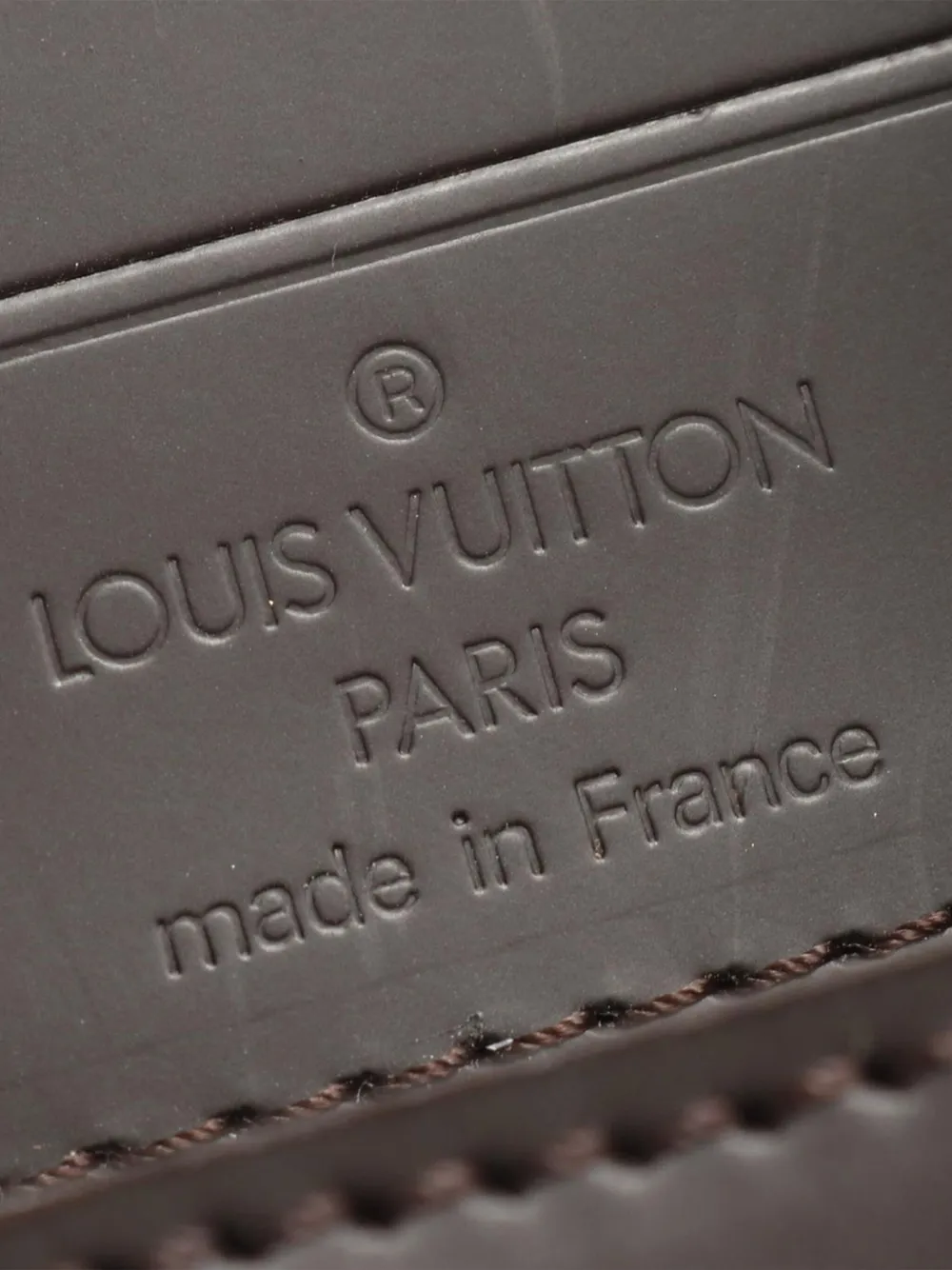 Pre-owned Louis Vuitton 2002 Monogram Glace Huggy Belt Pouch In Brown