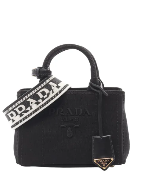Prada Pre-Owned bolsa satchel Mini Canvas Jardiniere 2013-2025