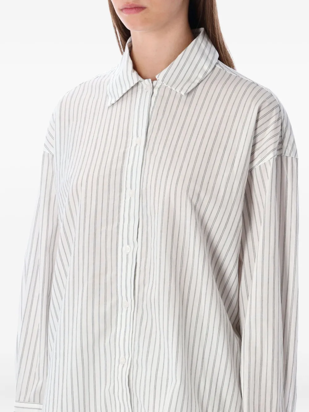 Calvin Klein Cotton Poplin Button-down Pajama Shirt In White