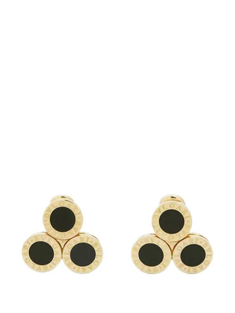 Bvlgari Pre-Owned 2010-2020 18K Yellow Gold Onyx Bvlgari Clip On earrings