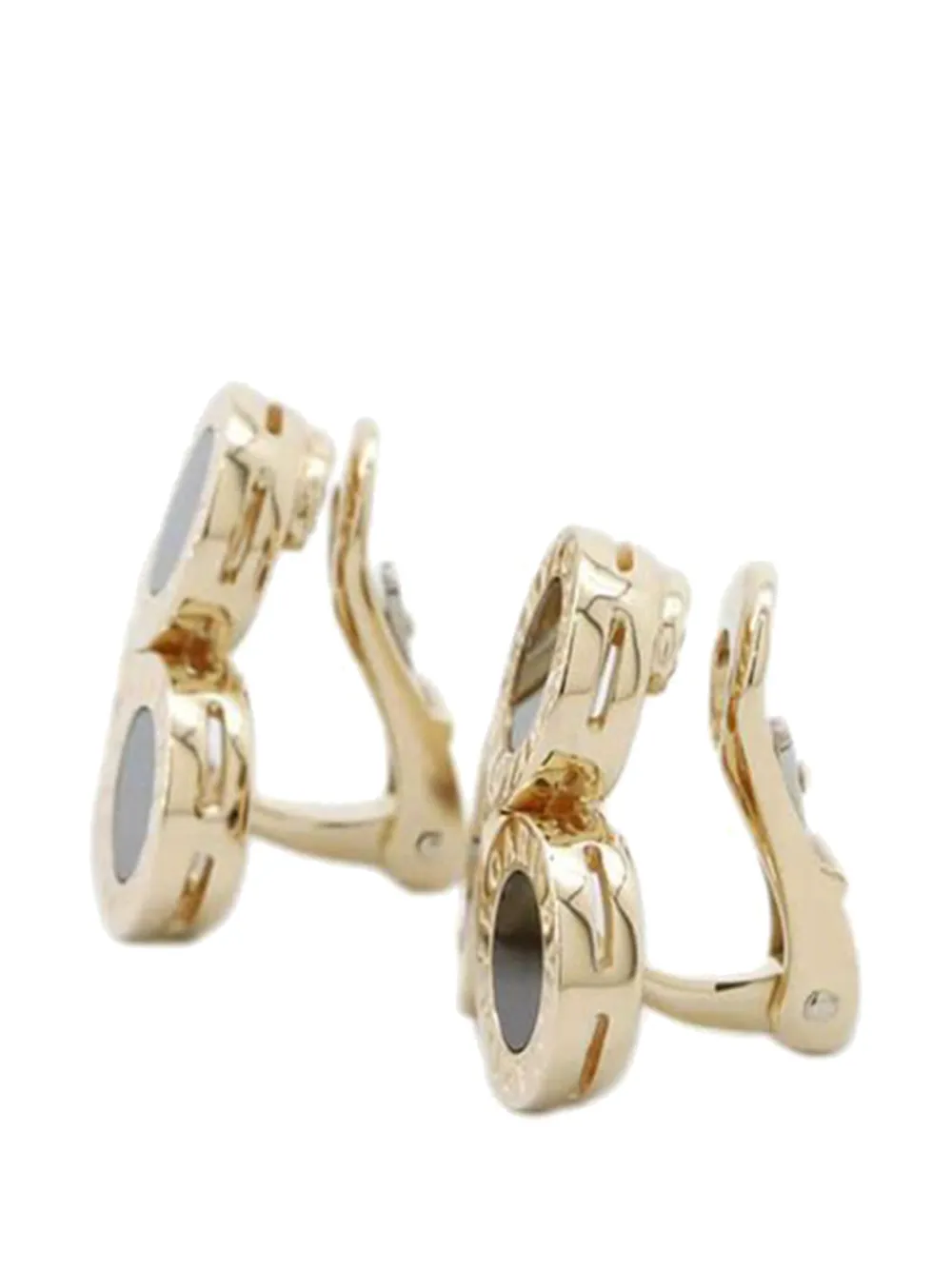 Bvlgari Pre-Owned aretes Bvlgari Clip On en oro amarillo de 18kt con ónix 2010-2020 | Image 2