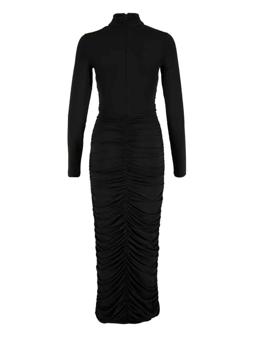 Balmain Midi-jurk met ruches - Zwart