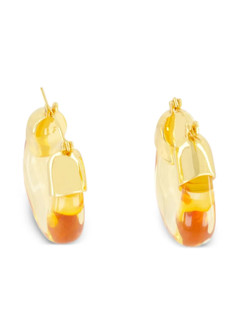 Lizzie Fortunato Hammered Hoops Earrings In Gold