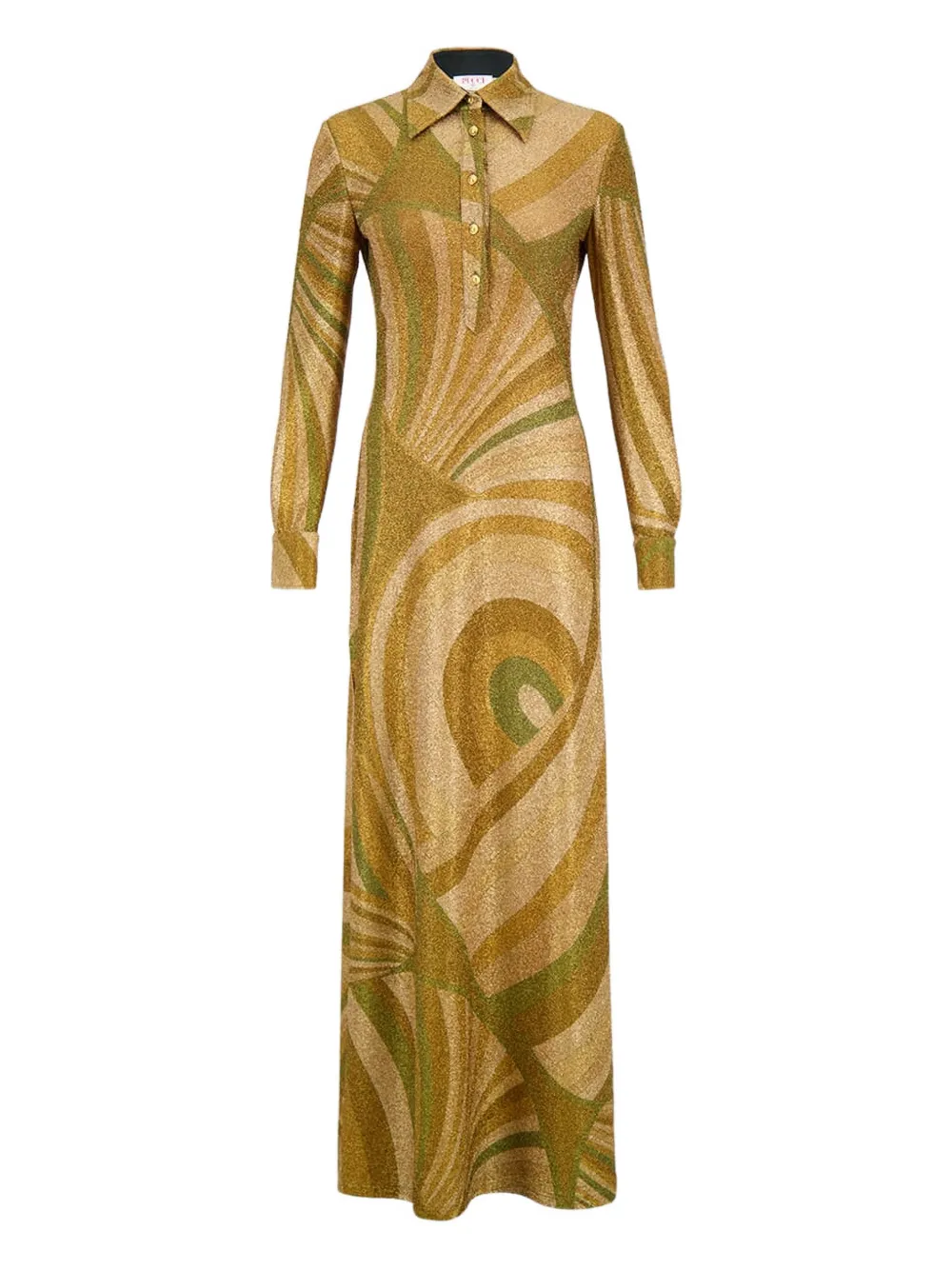 PUCCI buttoned print maxi dress - Oro