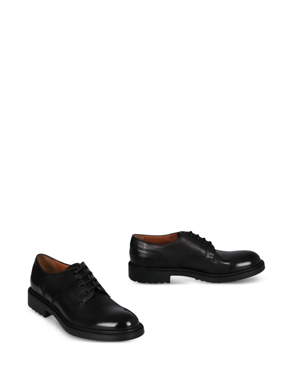 Doucal's Leren veterschoenen met ronde neus Zwart