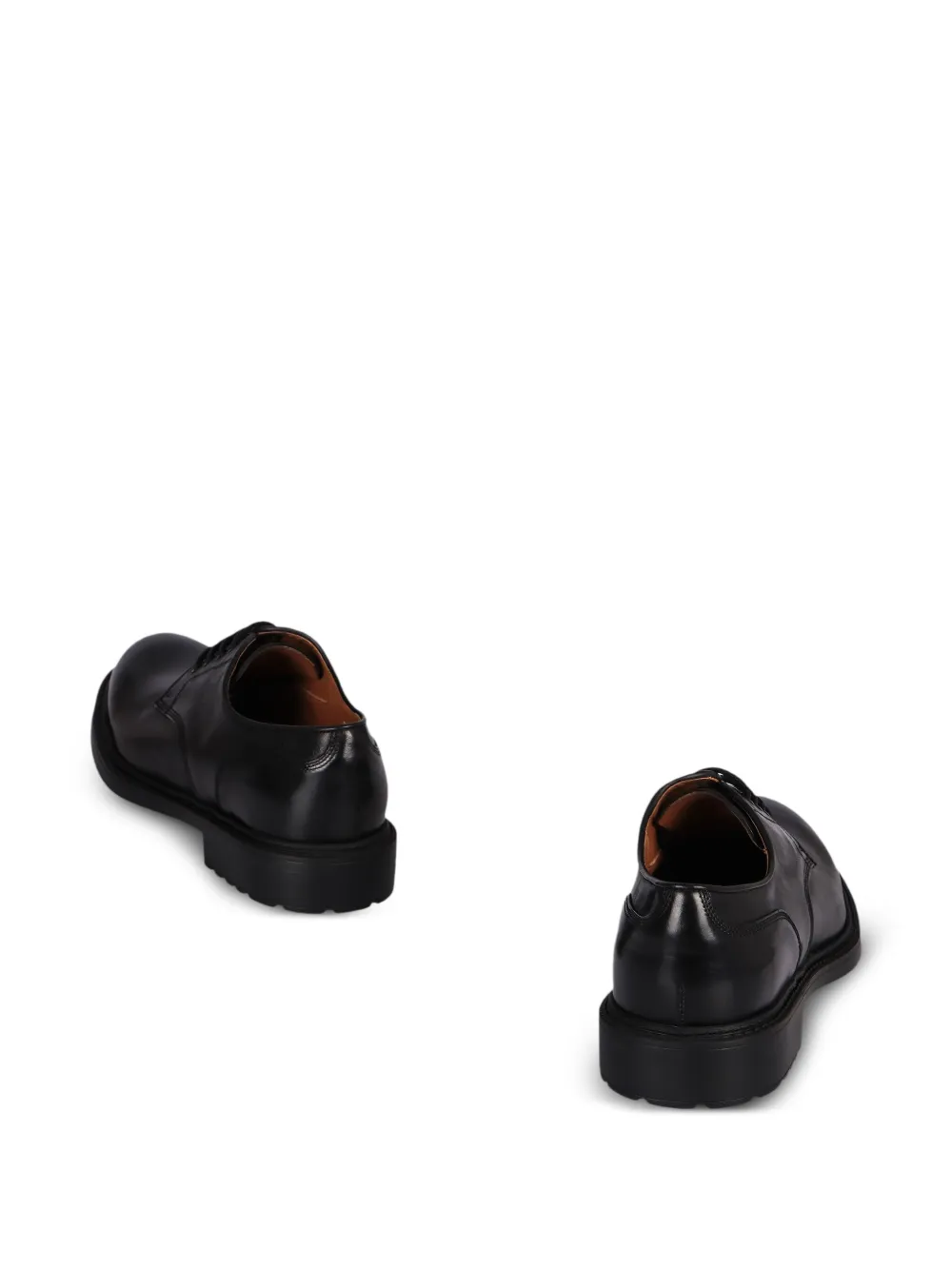 Doucal's Leren veterschoenen met ronde neus Zwart