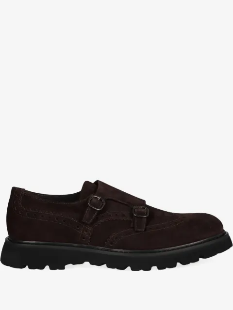 Doucal's chaussures en daim à double boucles