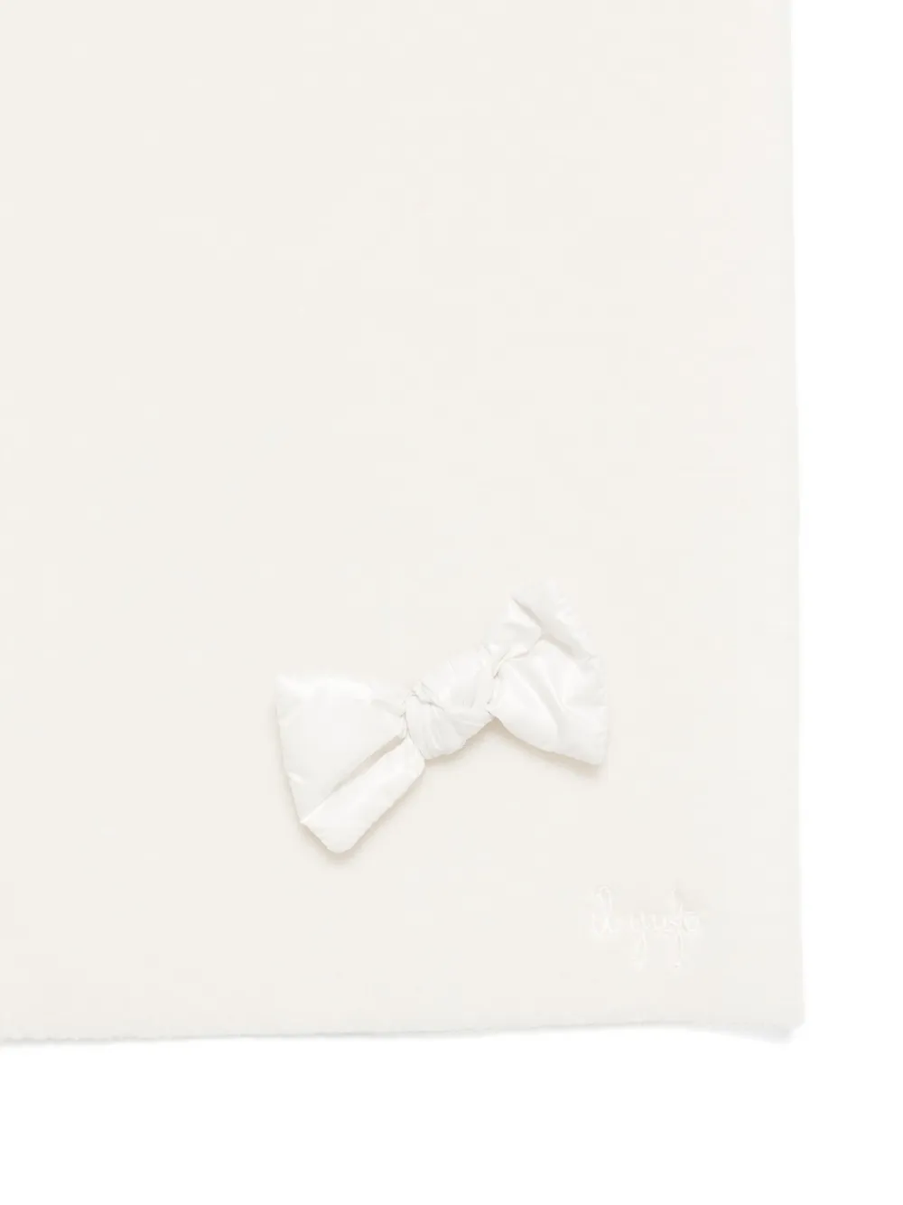 Il Gufo Bow-appliqué Scarf In White