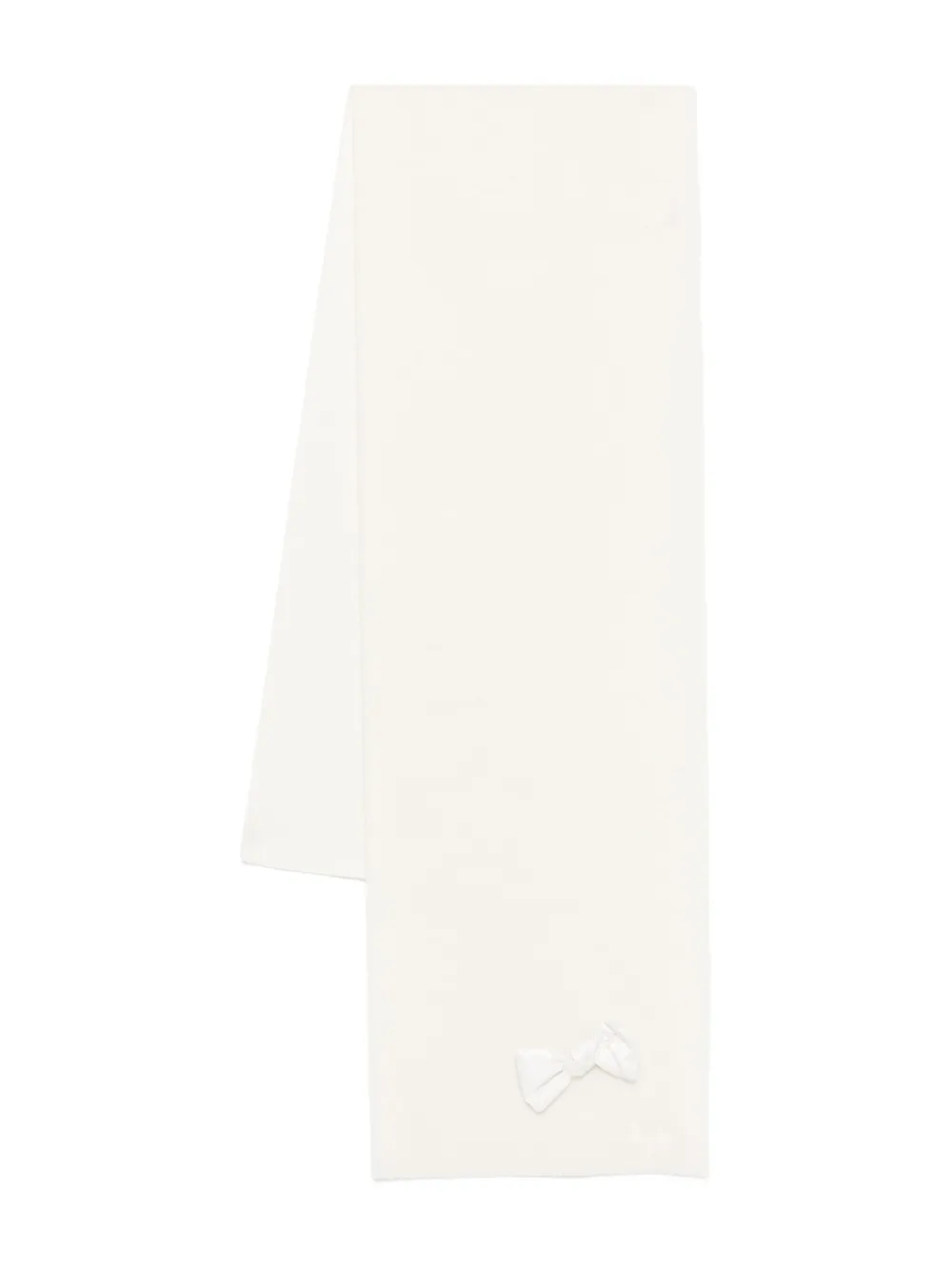Il Gufo bow-appliqué scarf - ホワイト Il Gufo bow-appliqué scarf - ホワイト