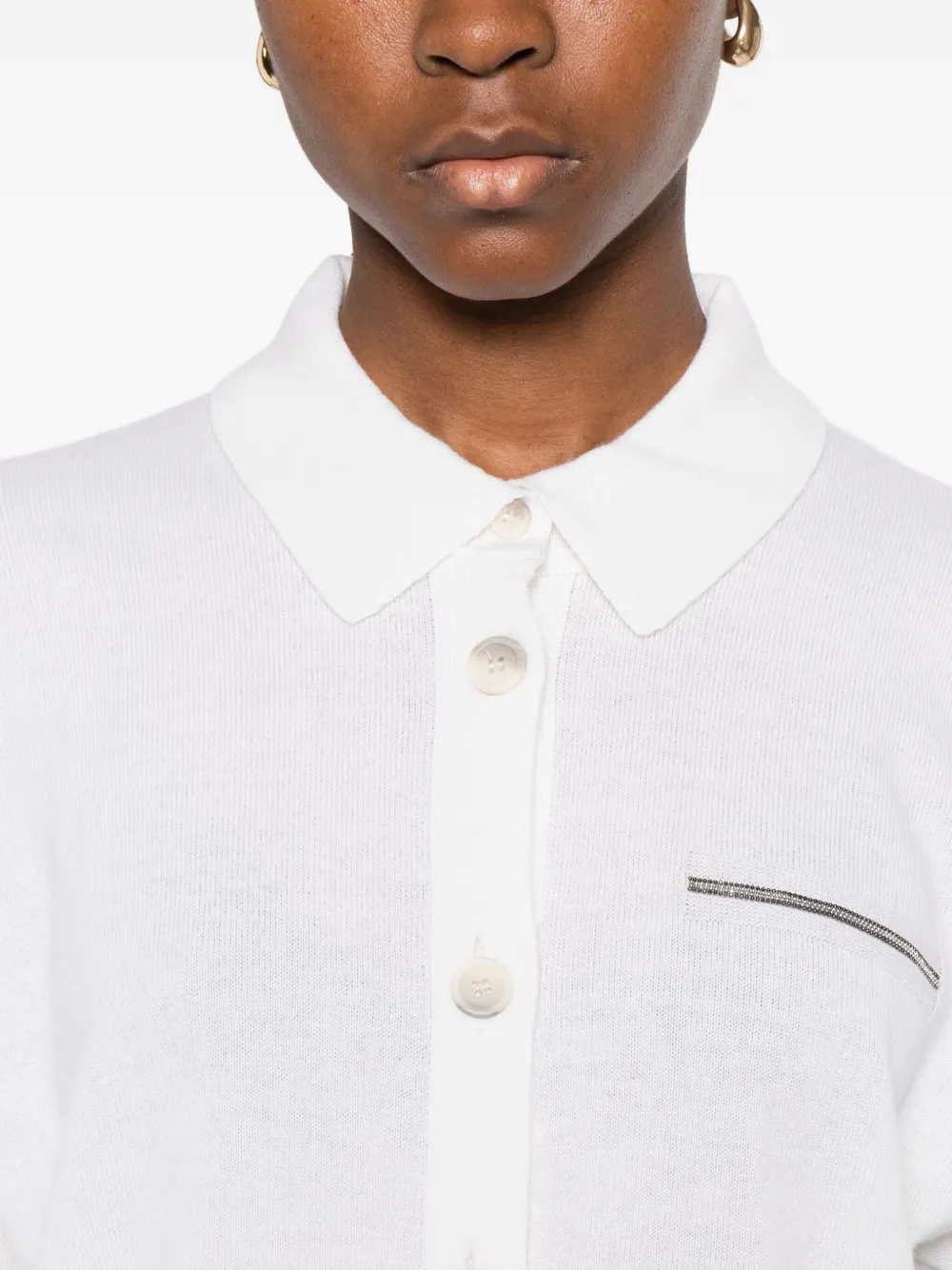 Peserico Buttoned Cardigan In White