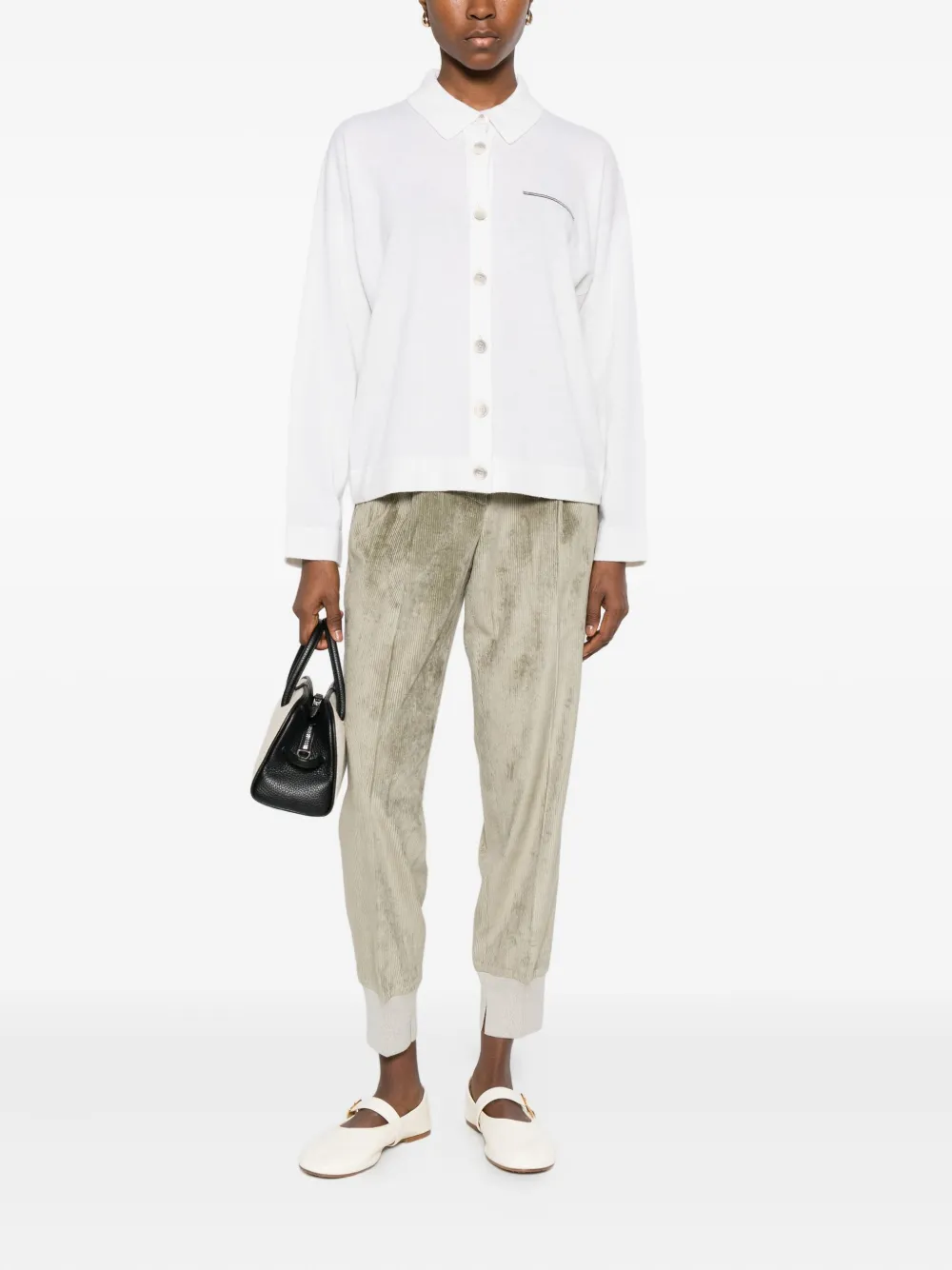 Peserico Buttoned Cardigan In White