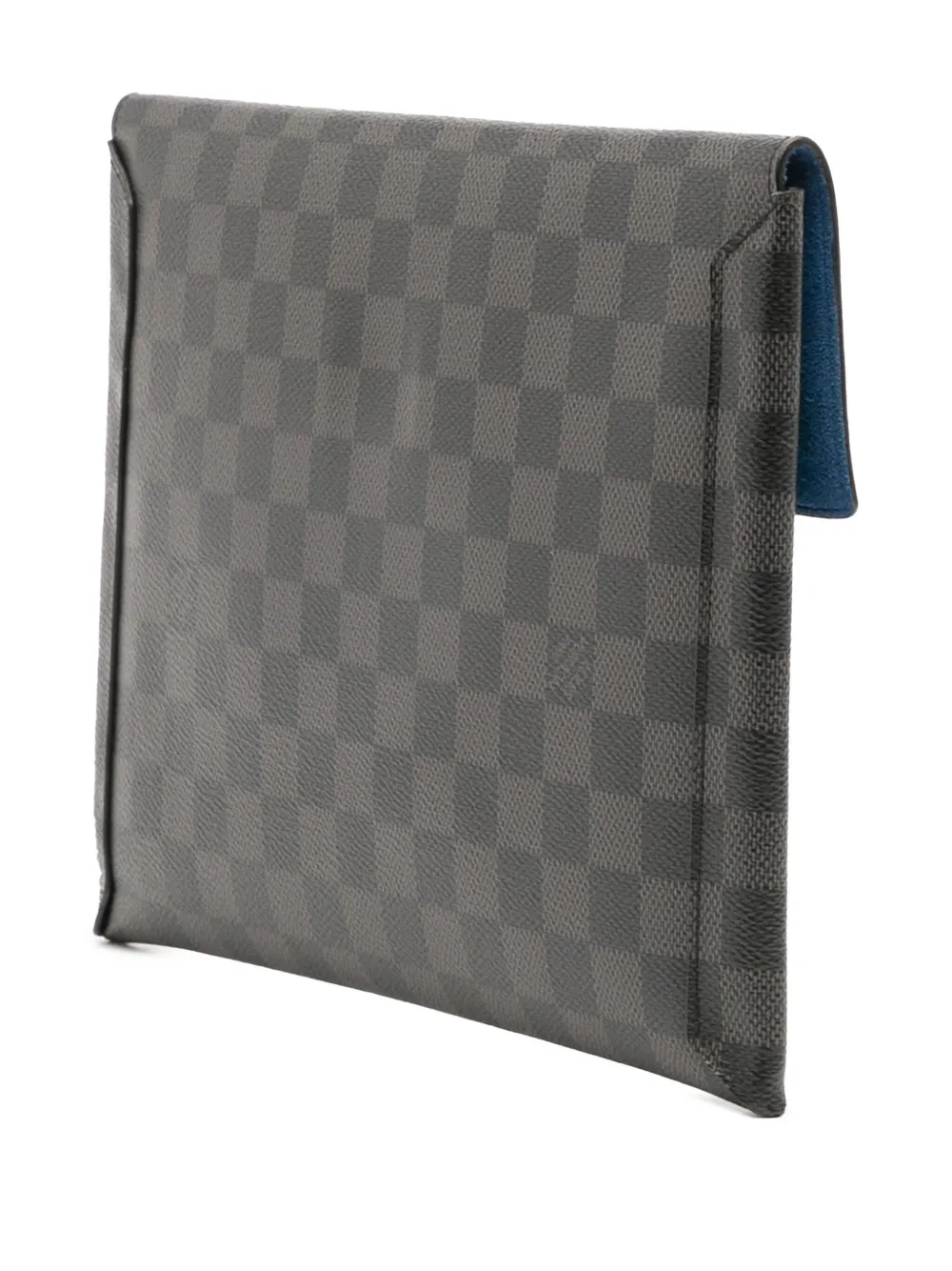 Pre-owned Louis Vuitton 2019 Damier Graphite Alpha Pochette Gm Clutch Bag In Black
