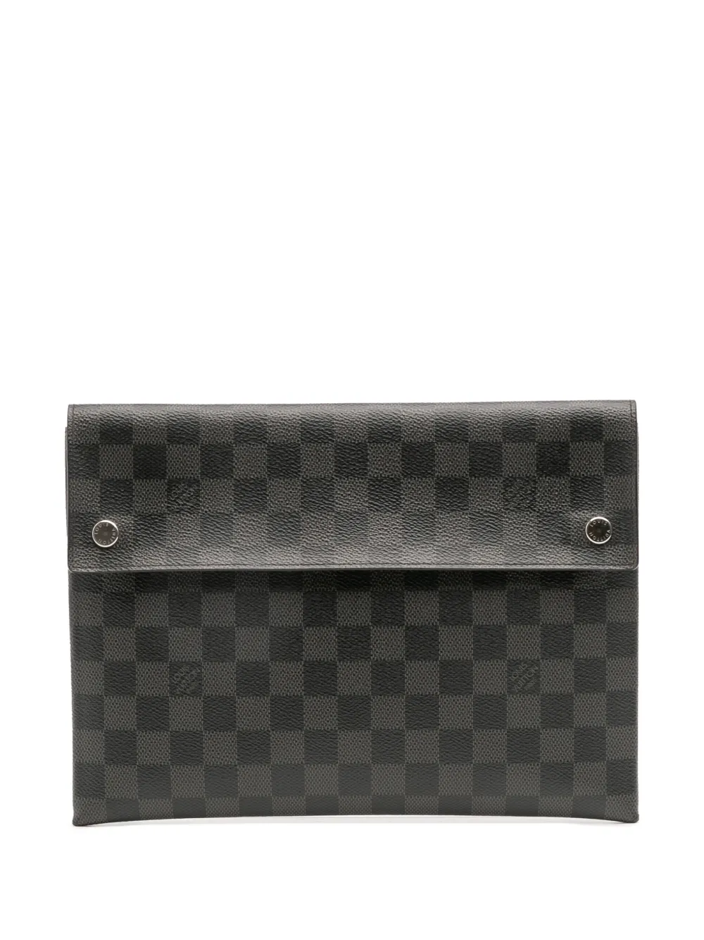 Louis Vuitton Pre-Owned 2019 ダミエ グラフィット アルファ ポシェット GM クラッチバッグ - ブラック Louis Vuitton Pre-Owned 2019 ダミエ グラフィット アルファ ポシェット GM クラッチバッグ - ブラック