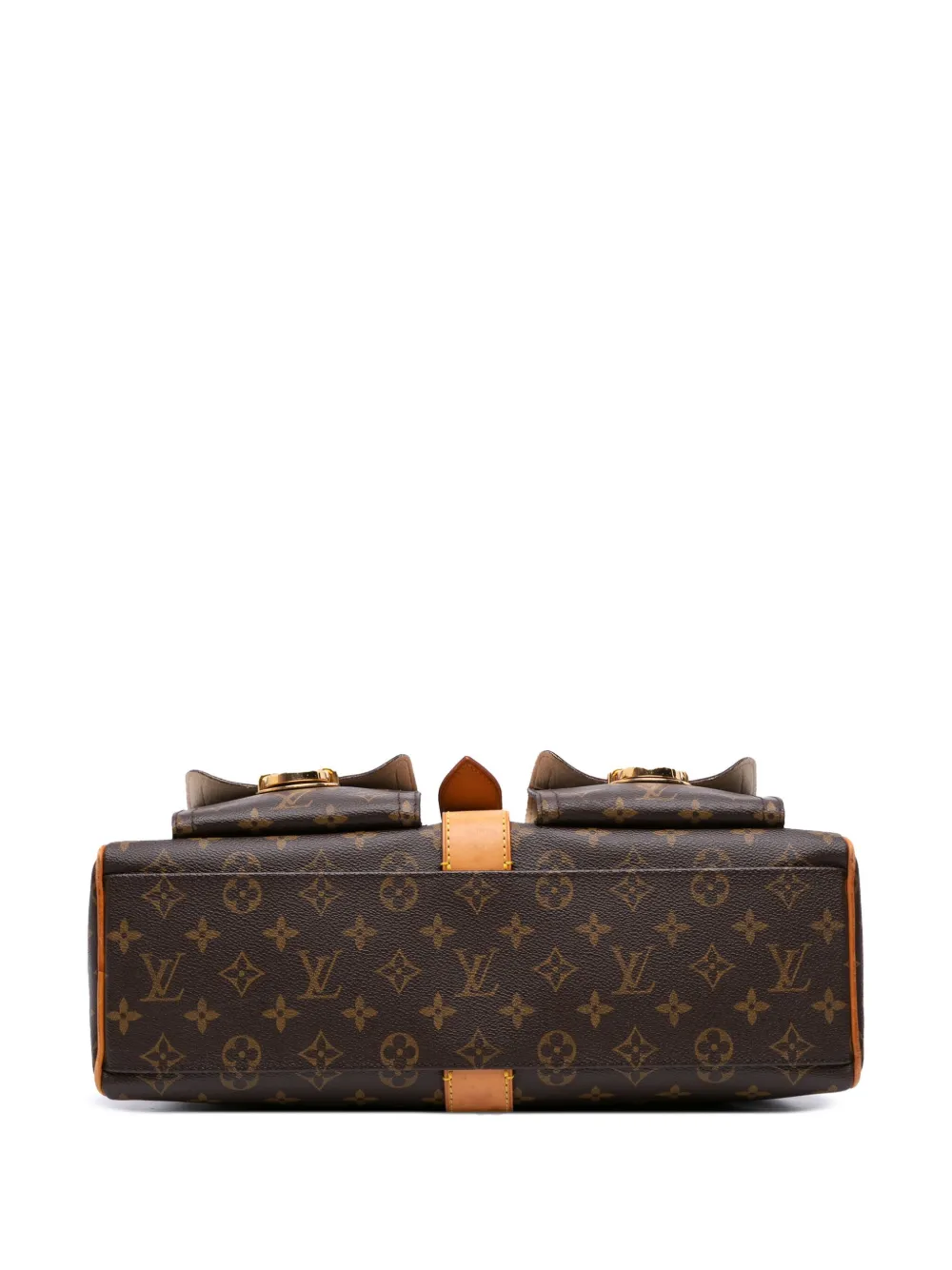 Pre-owned Louis Vuitton 2005 Monogram Manhattan Gm Handbag In Brown