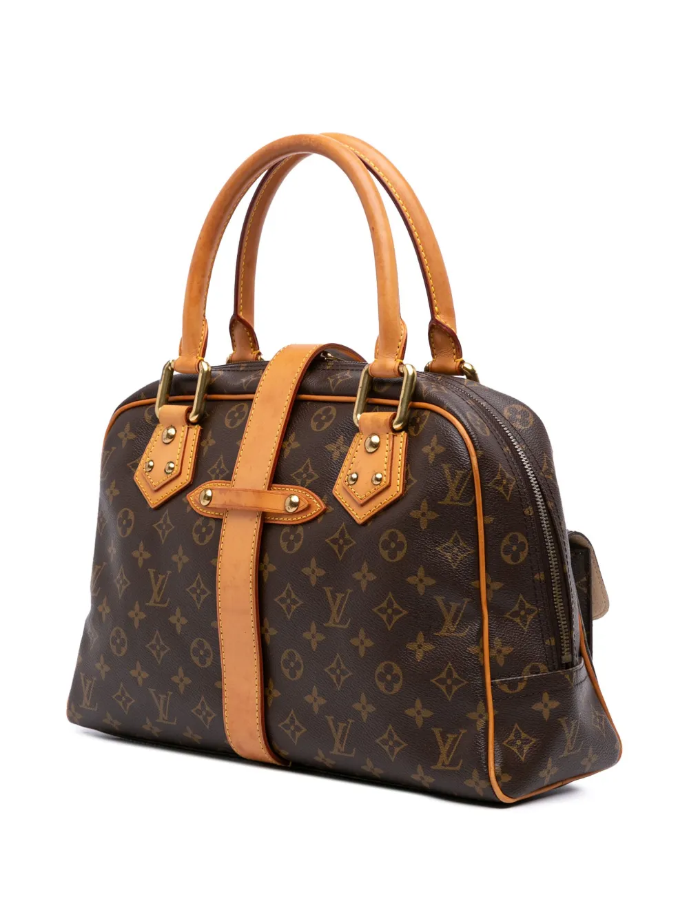 Pre-owned Louis Vuitton 2005 Monogram Manhattan Gm Handbag In Brown
