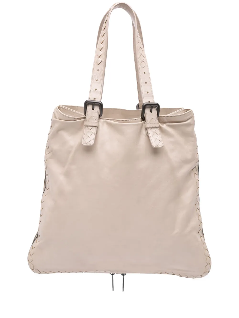 Bottega Veneta Pre-Owned 2012-2025 Leather Intrecciato Side Zip tote bag | Brown | Image 1
