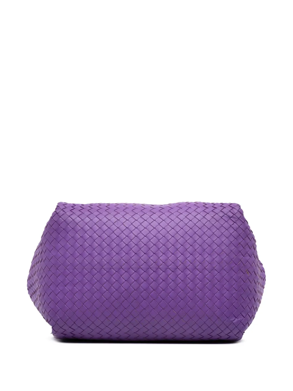 Pre-owned Bottega Veneta 2012-2025 Nappa Intrecciato Parachute Tote Bag In Purple