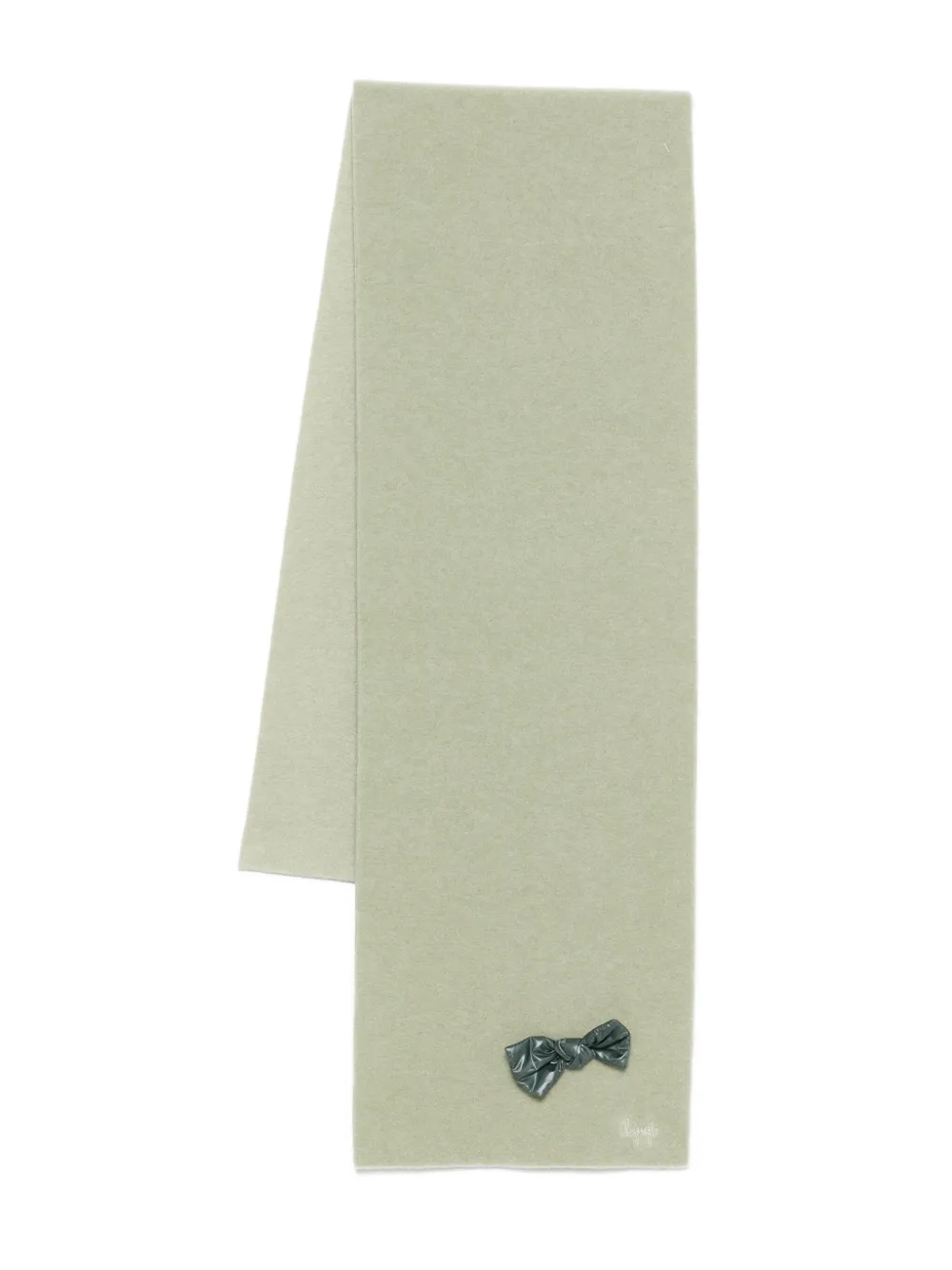Il Gufo Kids' Bow-appliqué Scarf In Green