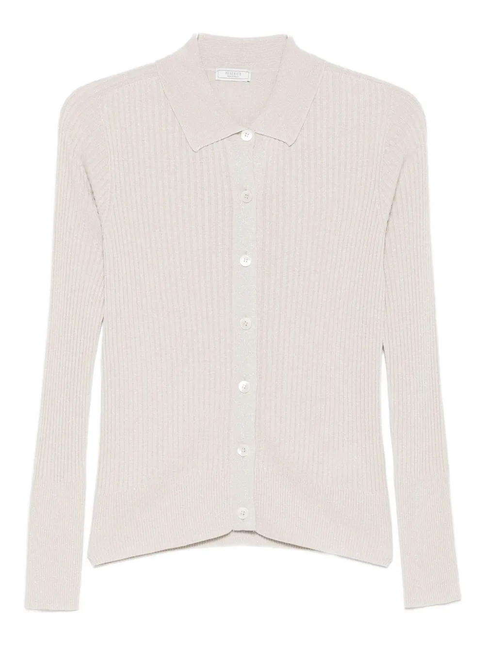 Peserico ribbed buttoned top | Neutrals | Image 1
