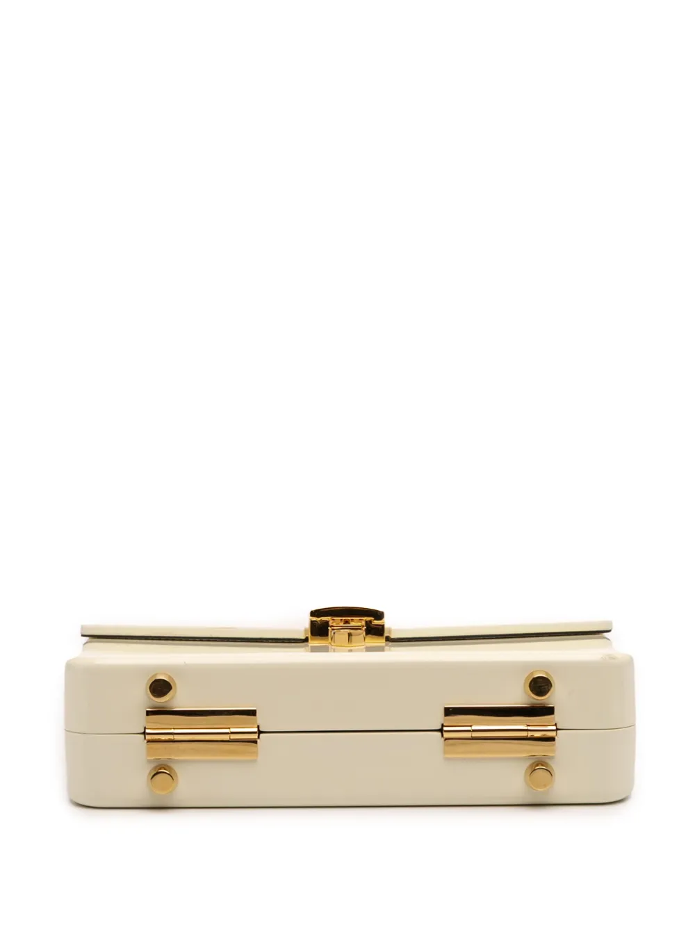 Pre-owned Gucci 2016-2025 Mini Acrylic Sylvie 1969 Top Handle Bag Satchel In White