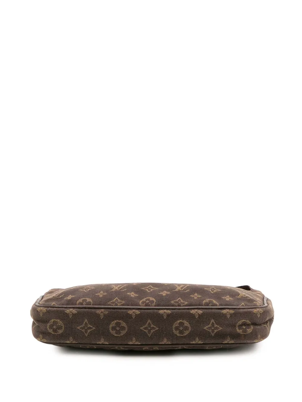 Pre-owned Louis Vuitton 2007 Monogram Mini Lin Bucket Pm Pouch In Brown