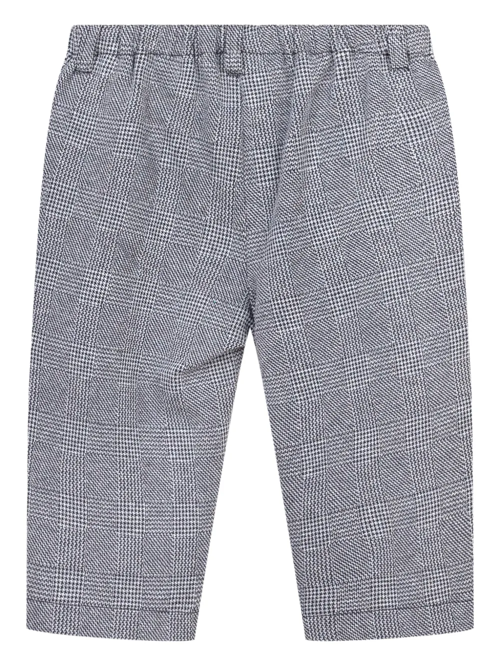Emporio Armani Kids Geruite broek met geborduurd logo Grijs