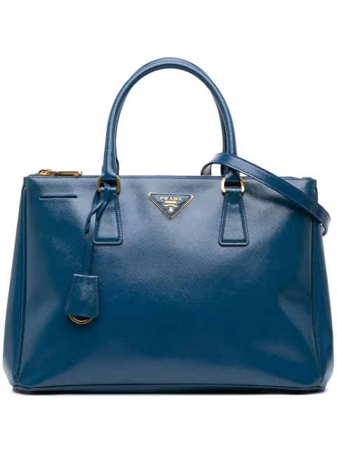 Prada Pre-Owned 2013-2025 Medium Saffiano Vernice Galleria Double Zip satchel