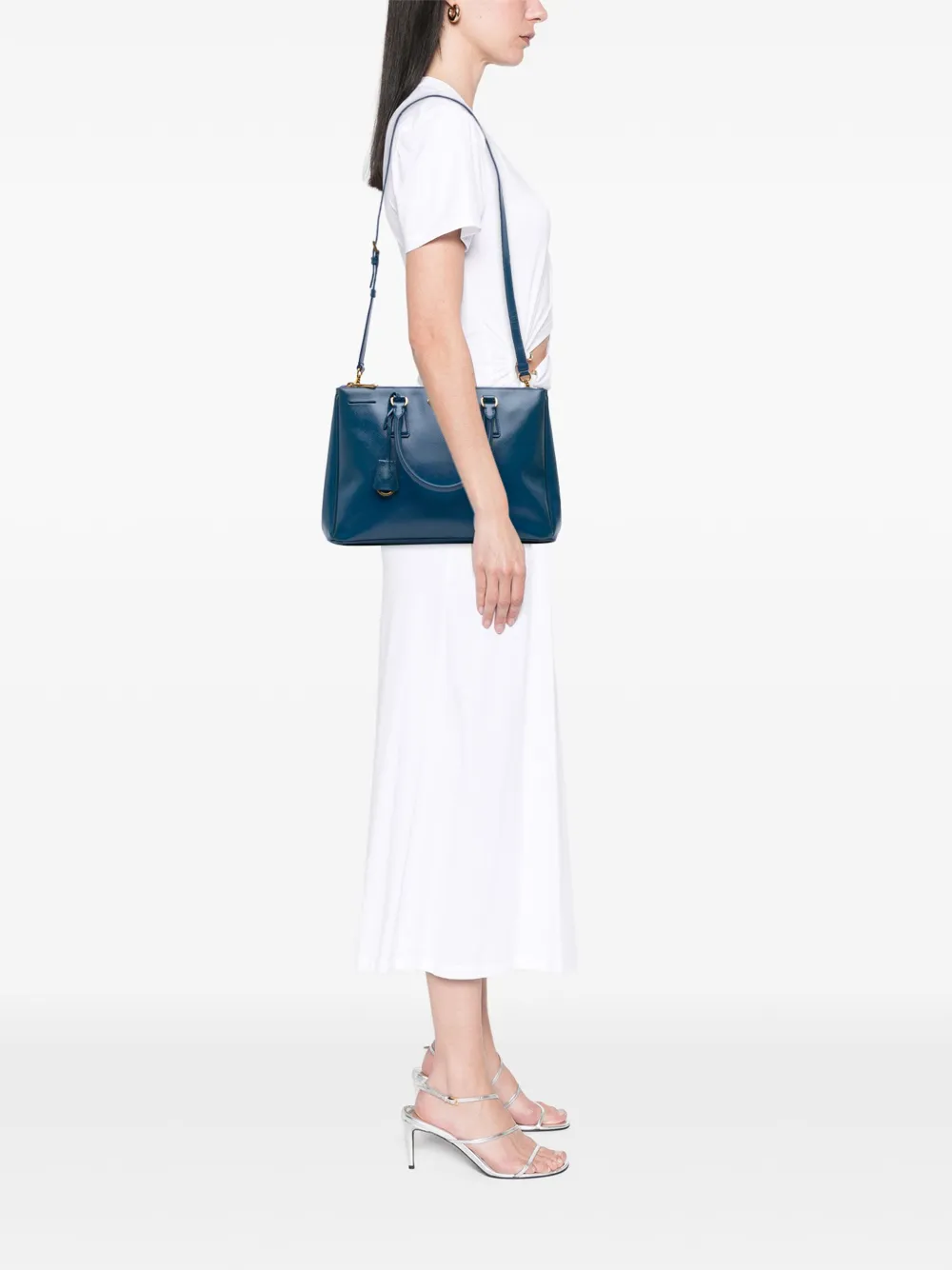 Prada Pre-Owned 2013-2025 Medium Saffiano Vernice Galleria Double Zip satchel | Pre-Owned | Image 2