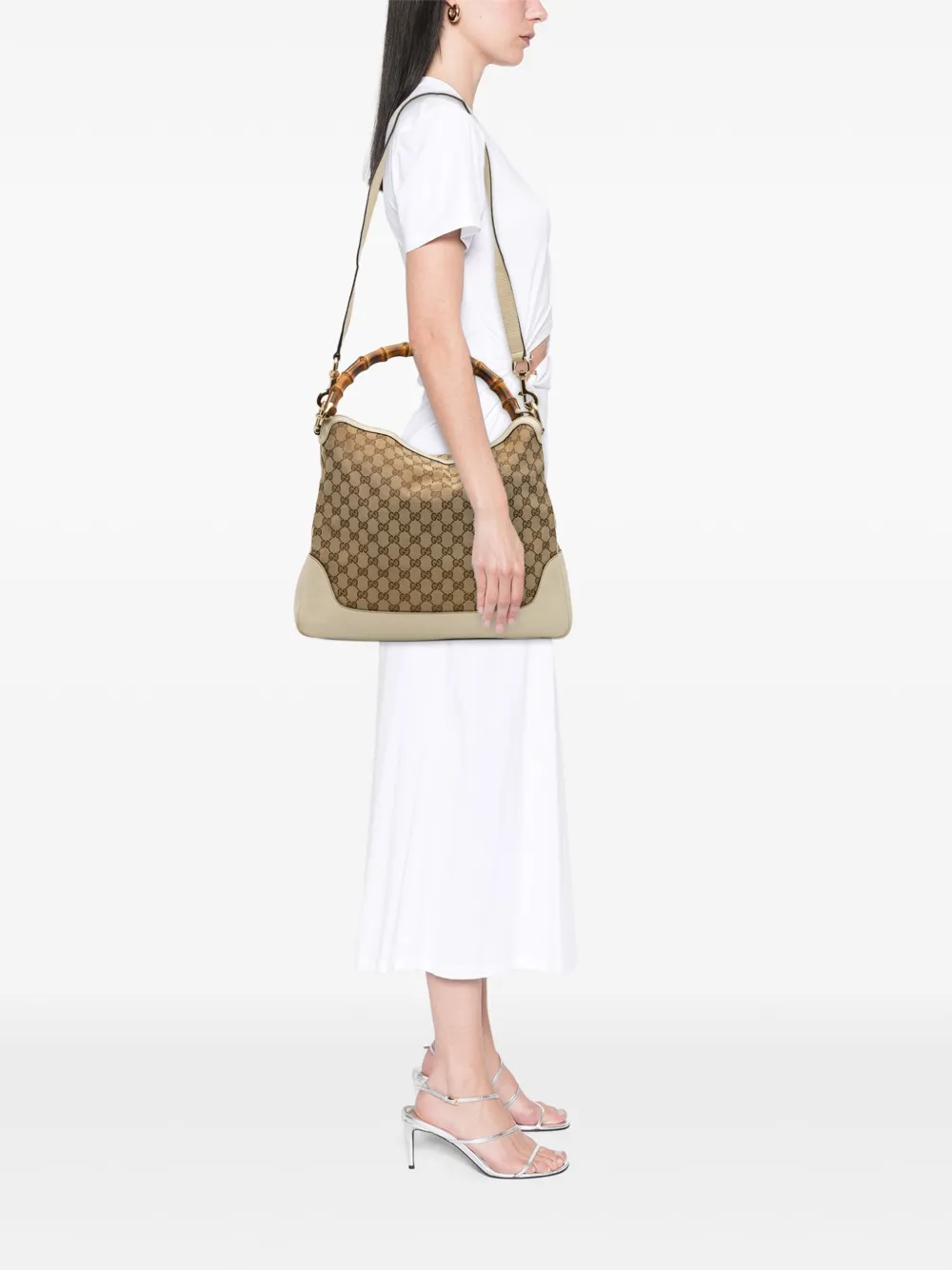 Gucci Pre-Owned 2016-2025 GG Canvas Bamboo Diana satchel | Pre-Owned | Image 2
